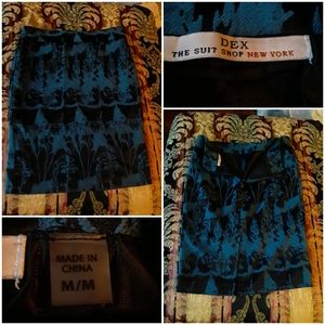 Dex Women's (M) Blue and Black Midi Skirt